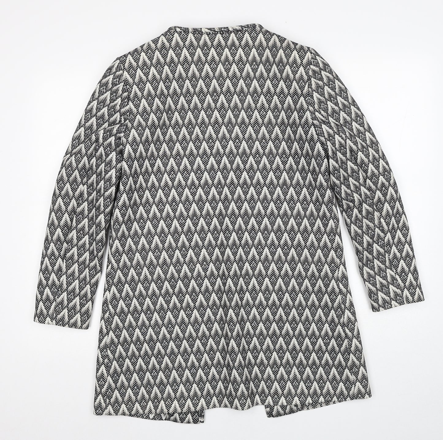 H&M Womens Black Geometric Jacket Blazer Size 8