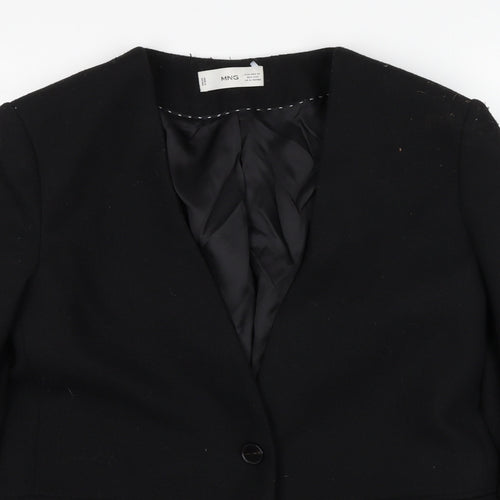 Mango Womens Black Jacket Blazer Size XS Button