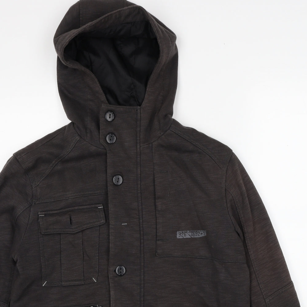 NEXT Mens Brown Anorak Coat Size S Zip