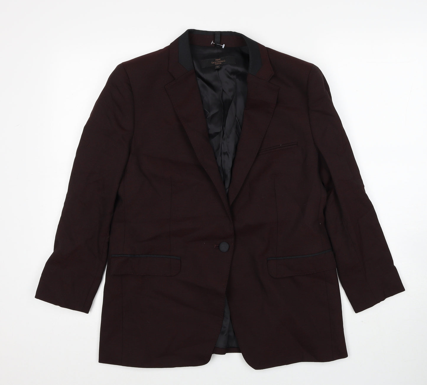 NEXT Womens Red Jacket Blazer Size 14 Button