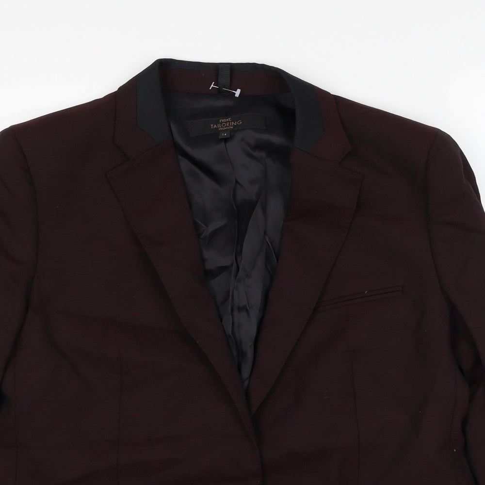 NEXT Womens Red Jacket Blazer Size 14 Button