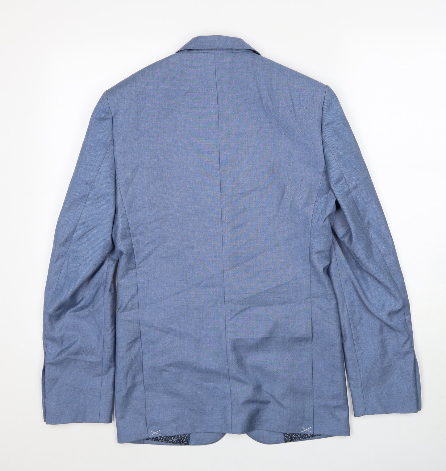 Cedar Wood State Mens Blue Polyester Jacket Suit Jacket Size 36 Regular