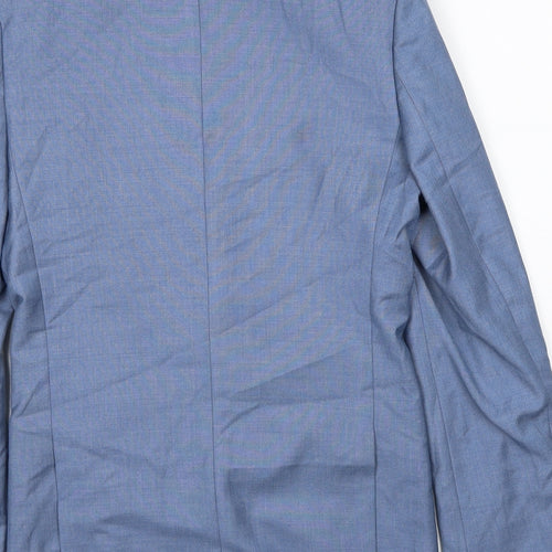 Cedar Wood State Mens Blue Polyester Jacket Suit Jacket Size 36 Regular