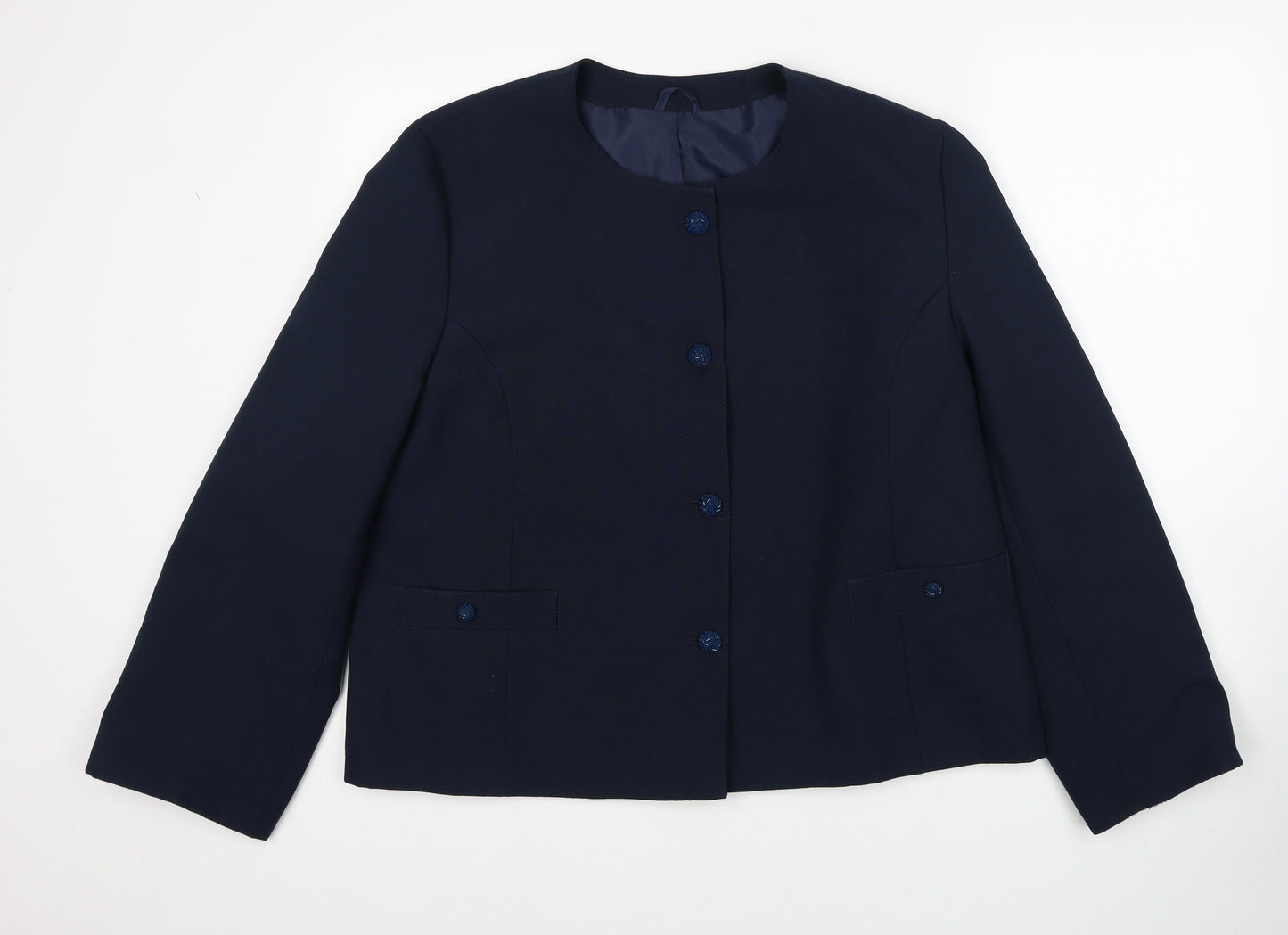 Debenhams Womens Blue Jacket Size 20 Button