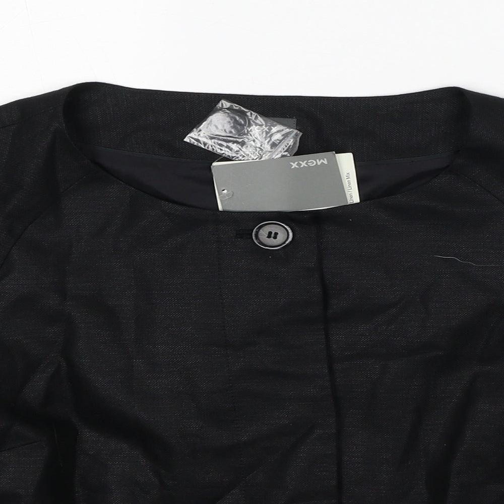 Mexx Womens Black Jacket Size 12 Button