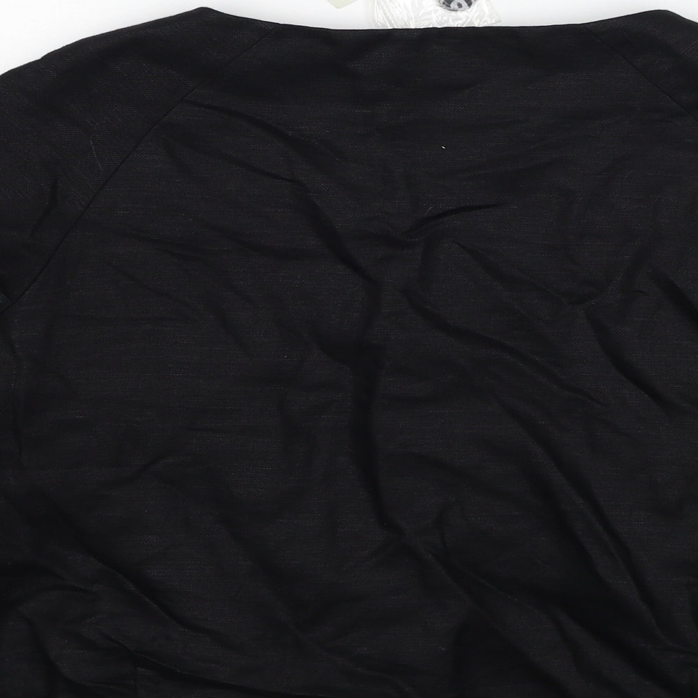 Mexx Womens Black Jacket Size 12 Button