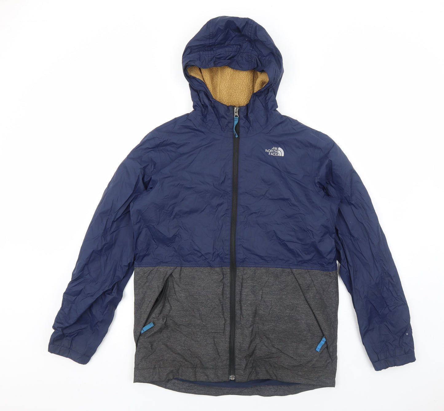 The North Face Boys Blue Windbreaker Jacket Size XL Zip