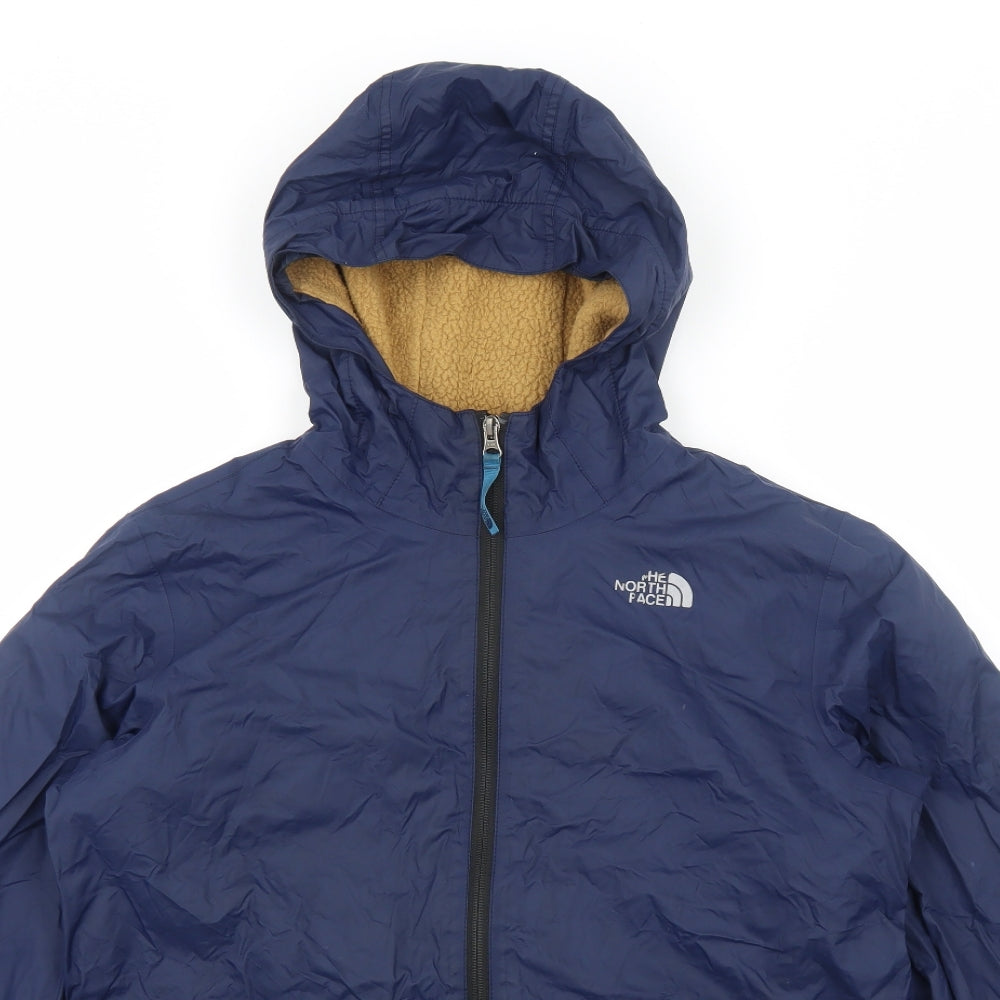 The North Face Boys Blue Windbreaker Jacket Size XL Zip