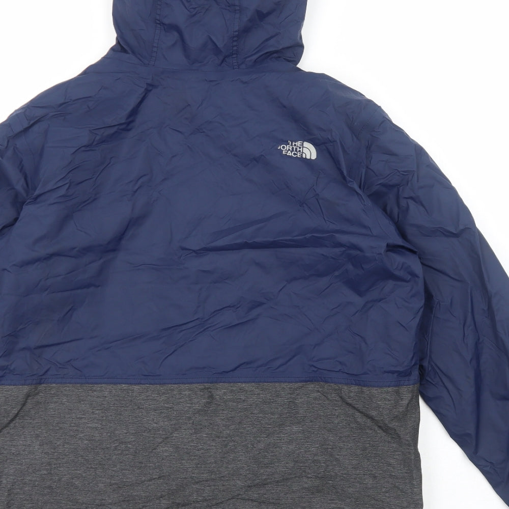 The North Face Boys Blue Windbreaker Jacket Size XL Zip