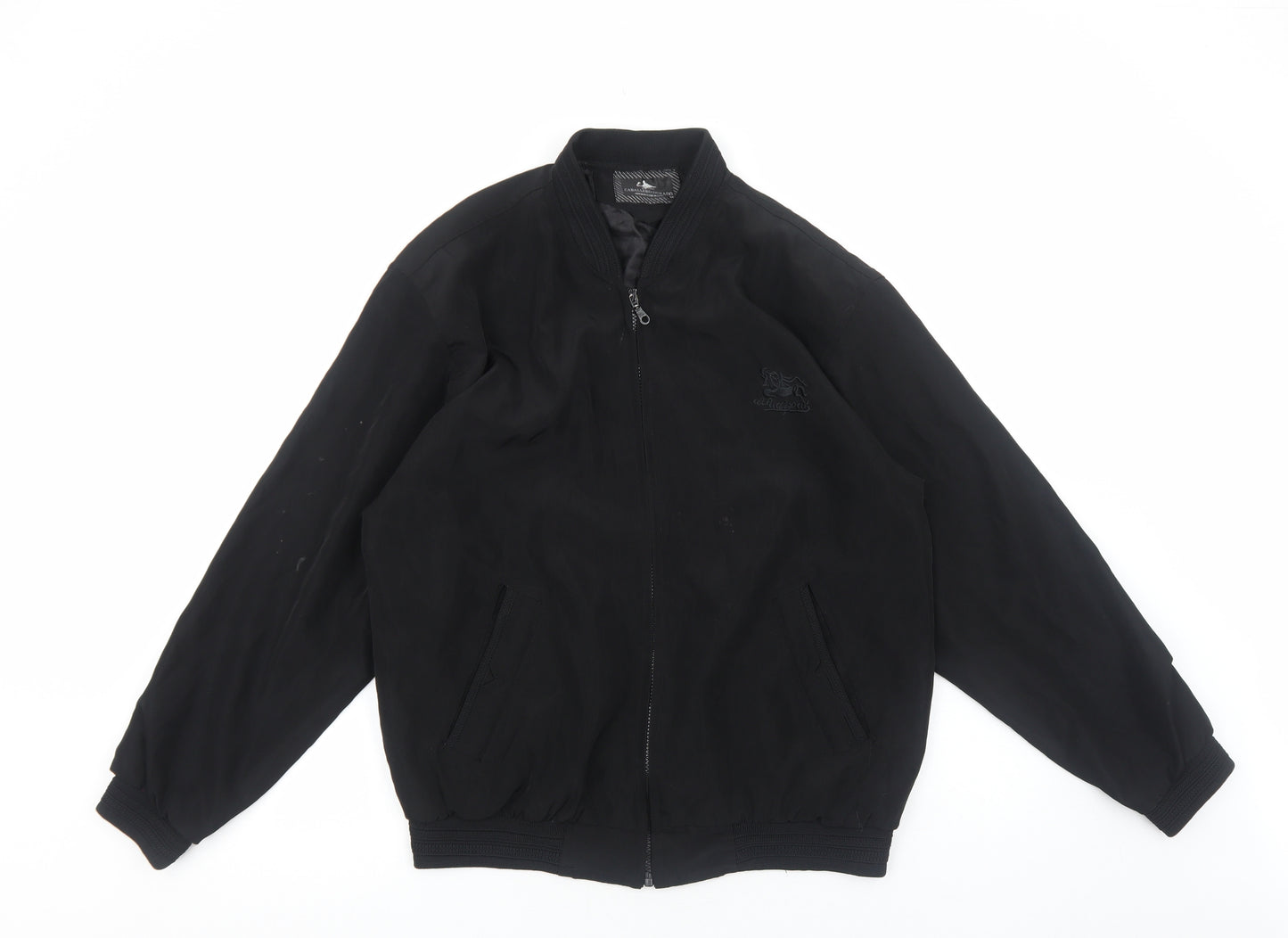 Caballero.Dorado Mens Black Bomber Jacket Jacket Size M Zip