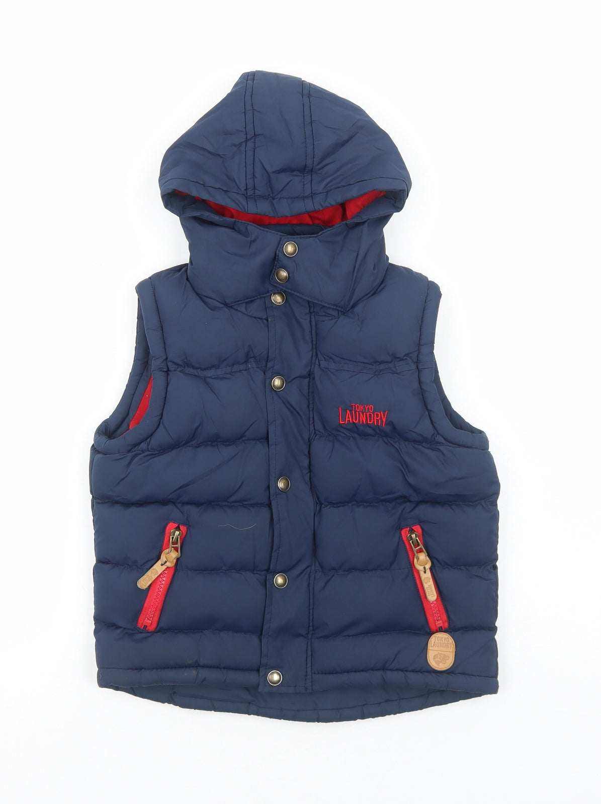 Tokoyo Laundry Boys Blue Gilet Jacket Size 5-6 Years Zip