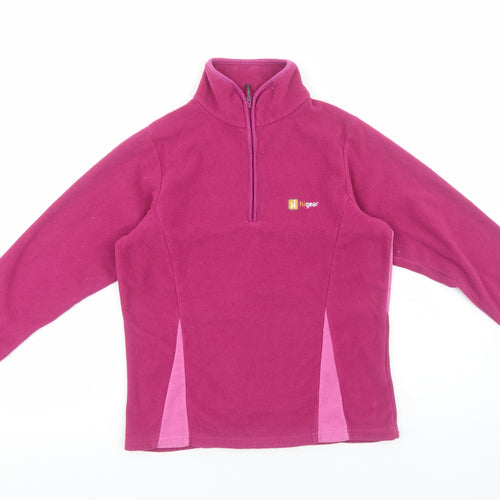 Hi Gear Womens Pink Colourblock Polyester Pullover Sweatshirt Size 8 Pullover