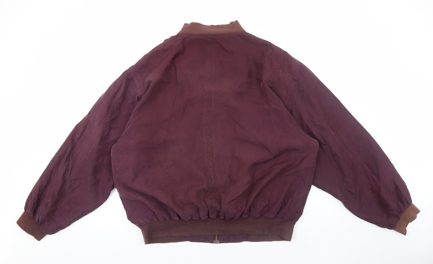 C&A Mens Purple Bomber Jacket Jacket Size L Zip