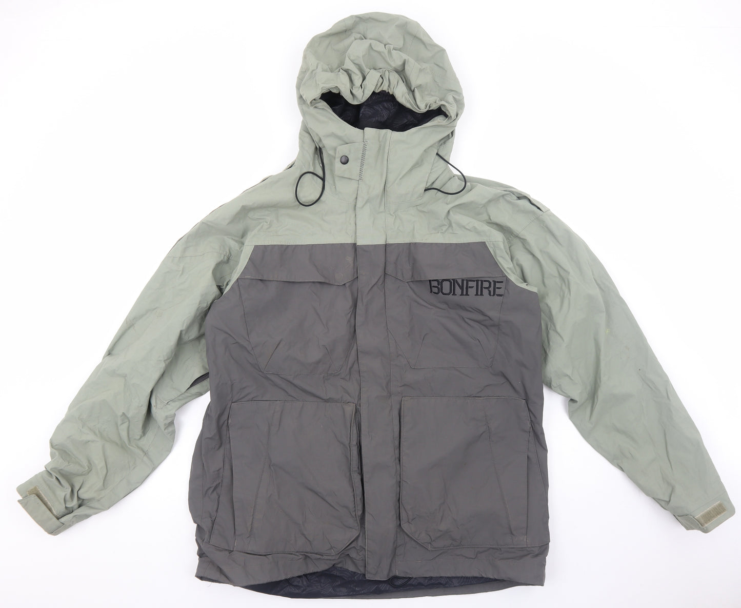 Bonfire Mens Green Anorak Coat Size L Zip
