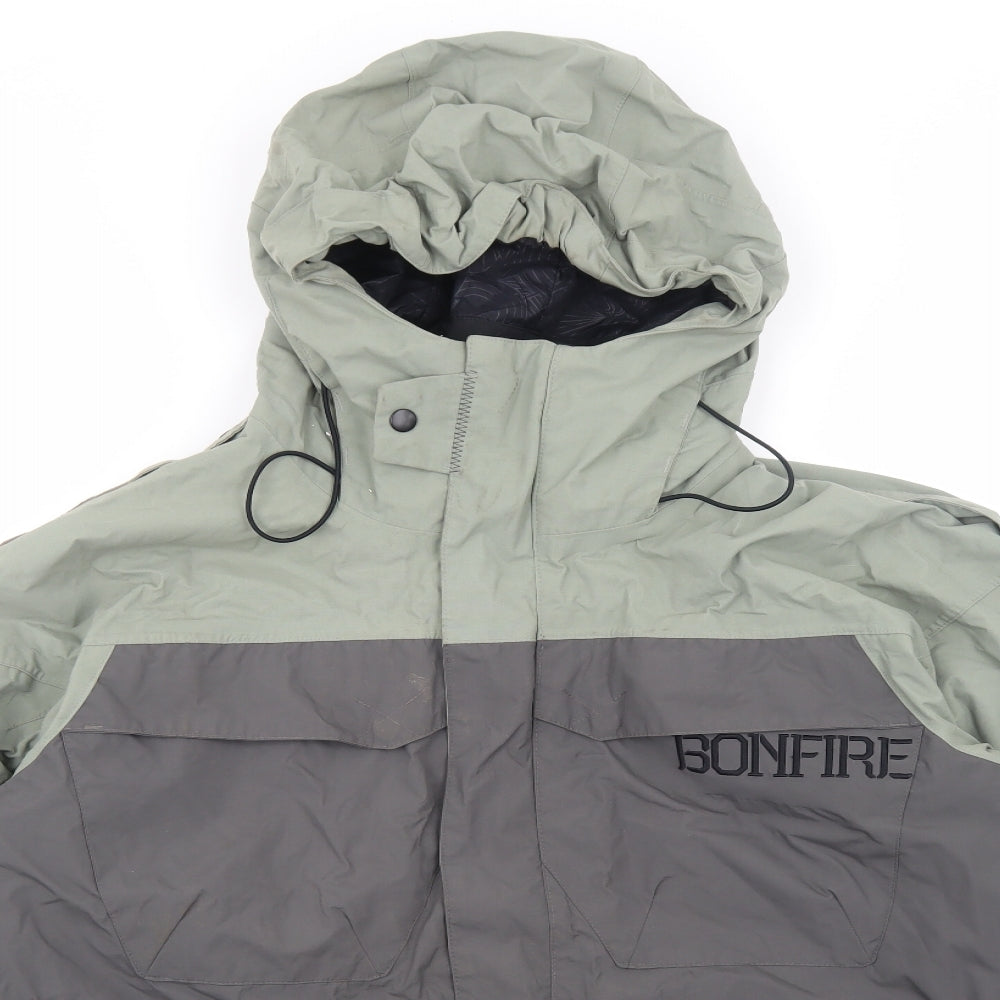 Bonfire Mens Green Anorak Coat Size L Zip