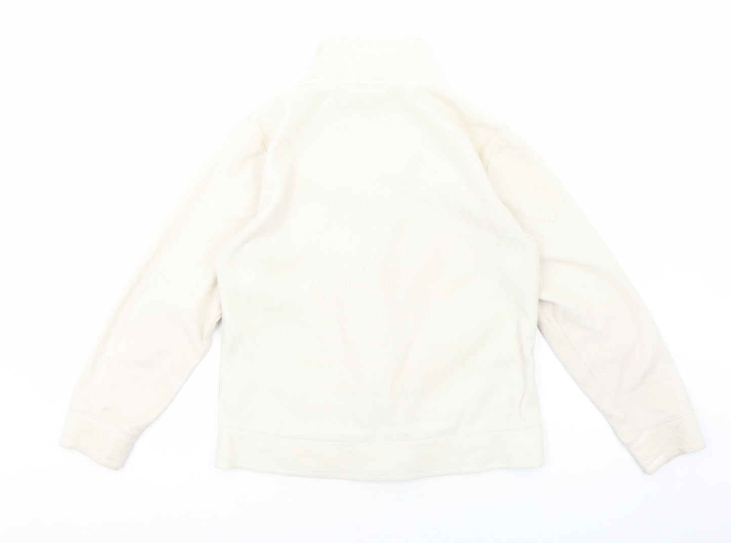 Yessica Womens White Jacket Size L Zip