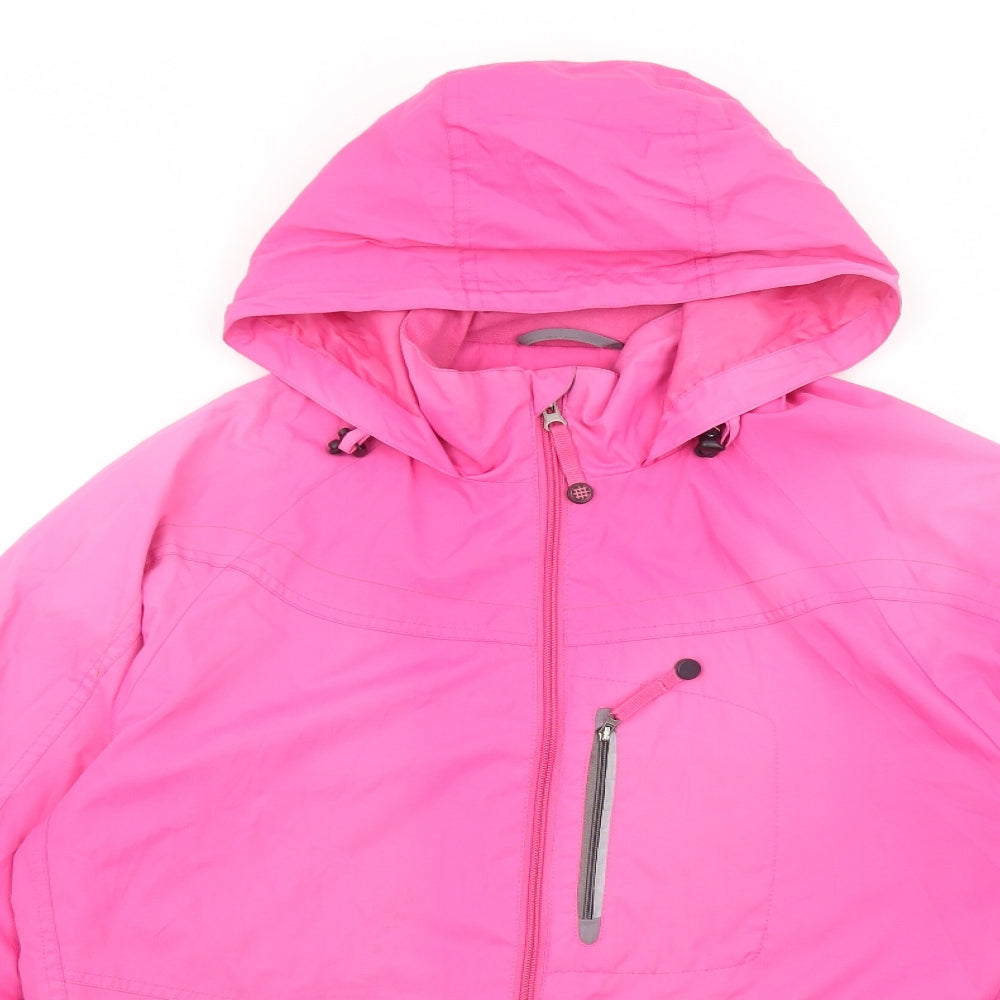 backswing Womens Pink Windbreaker Jacket Size 14 Zip
