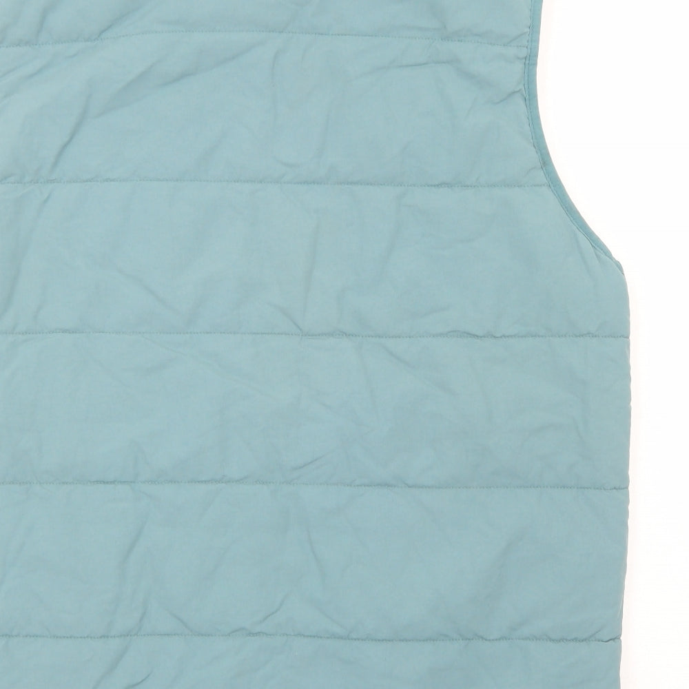 Zara Mens Blue Quilted Waistcoat Size XL Zip