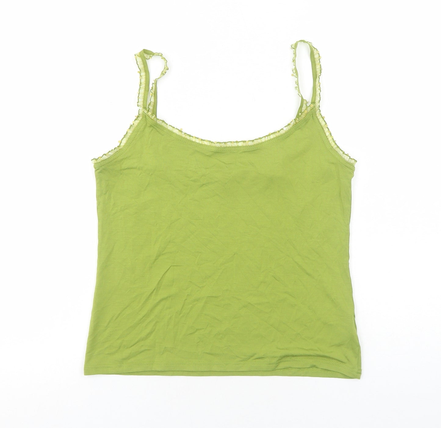 Phase Eight Womens Green Viscose Camisole Tank Size 14 Scoop Neck