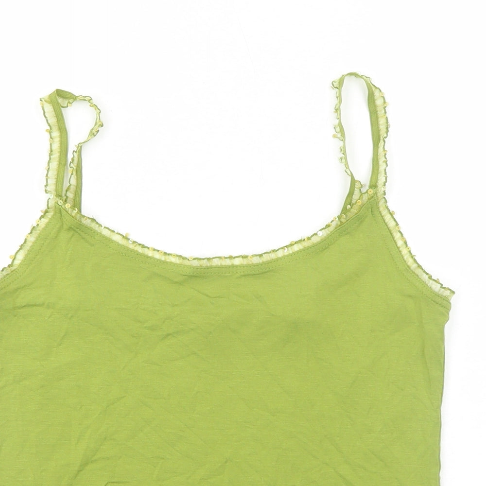 Phase Eight Womens Green Viscose Camisole Tank Size 14 Scoop Neck