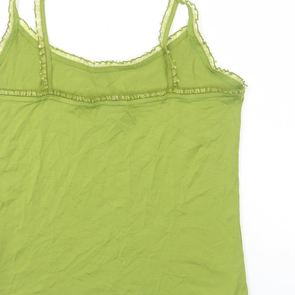 Phase Eight Womens Green Viscose Camisole Tank Size 14 Scoop Neck