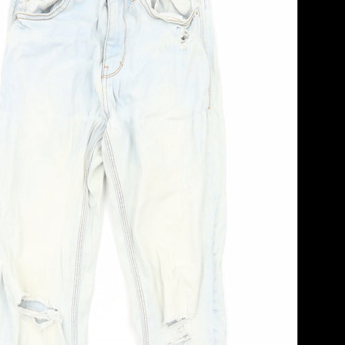 Preworn Womens Blue Cotton Skinny Jeans Size 10 Regular Zip