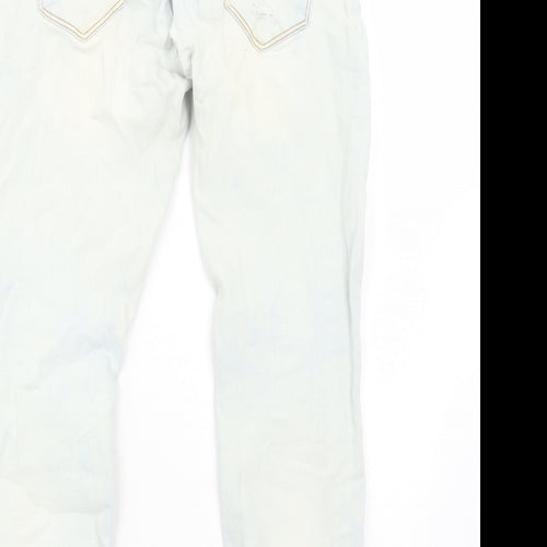 Preworn Womens Blue Cotton Skinny Jeans Size 10 Regular Zip