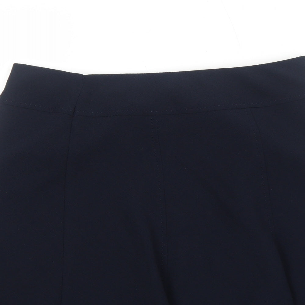 Marks and Spencer Womens Blue Viscose Swing Skirt Size 12 Zip