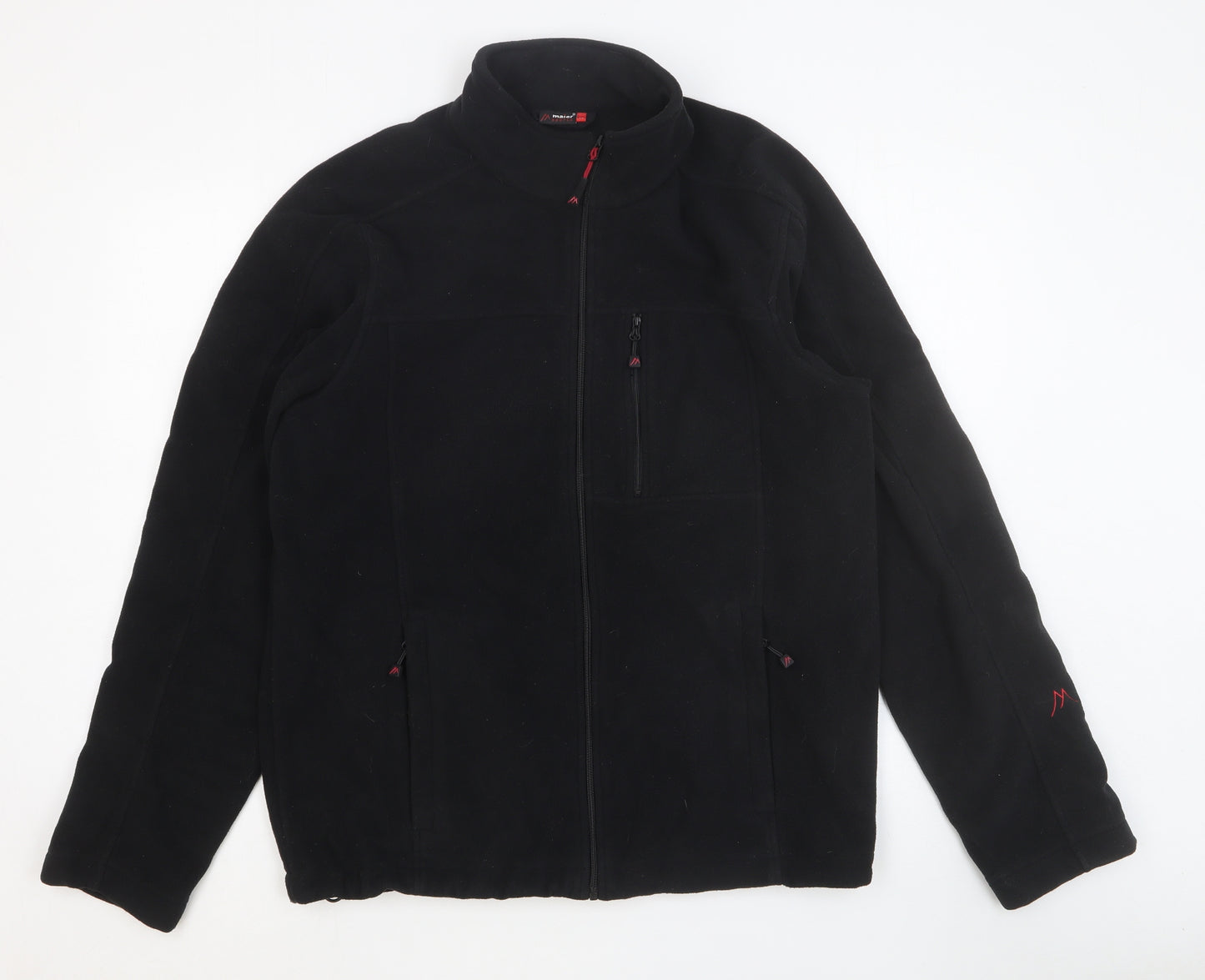Maier Sports Mens Black Polyester Full Zip Sweatshirt Size L
