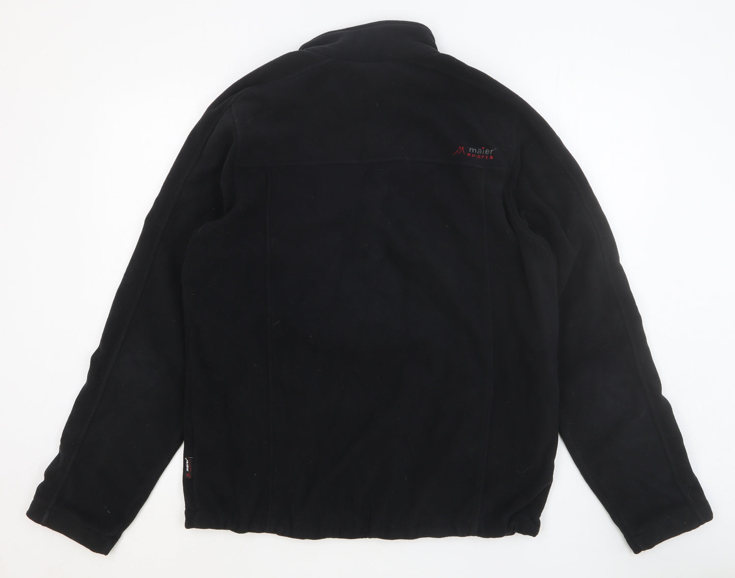Maier Sports Mens Black Polyester Full Zip Sweatshirt Size L
