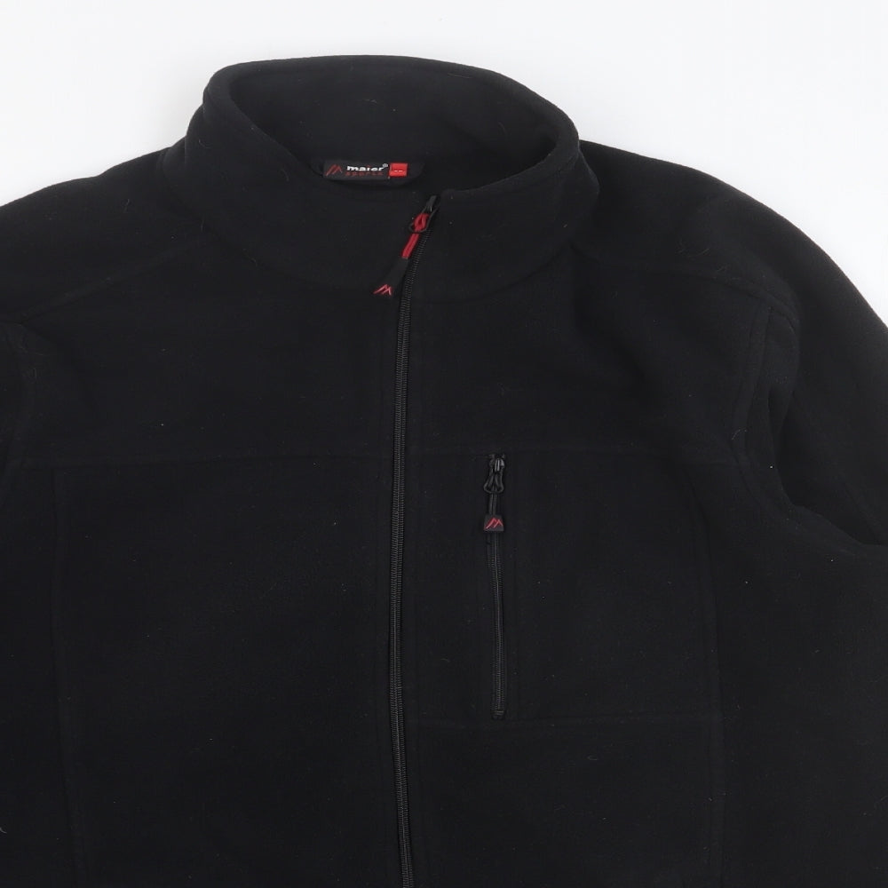 Maier Sports Mens Black Polyester Full Zip Sweatshirt Size L