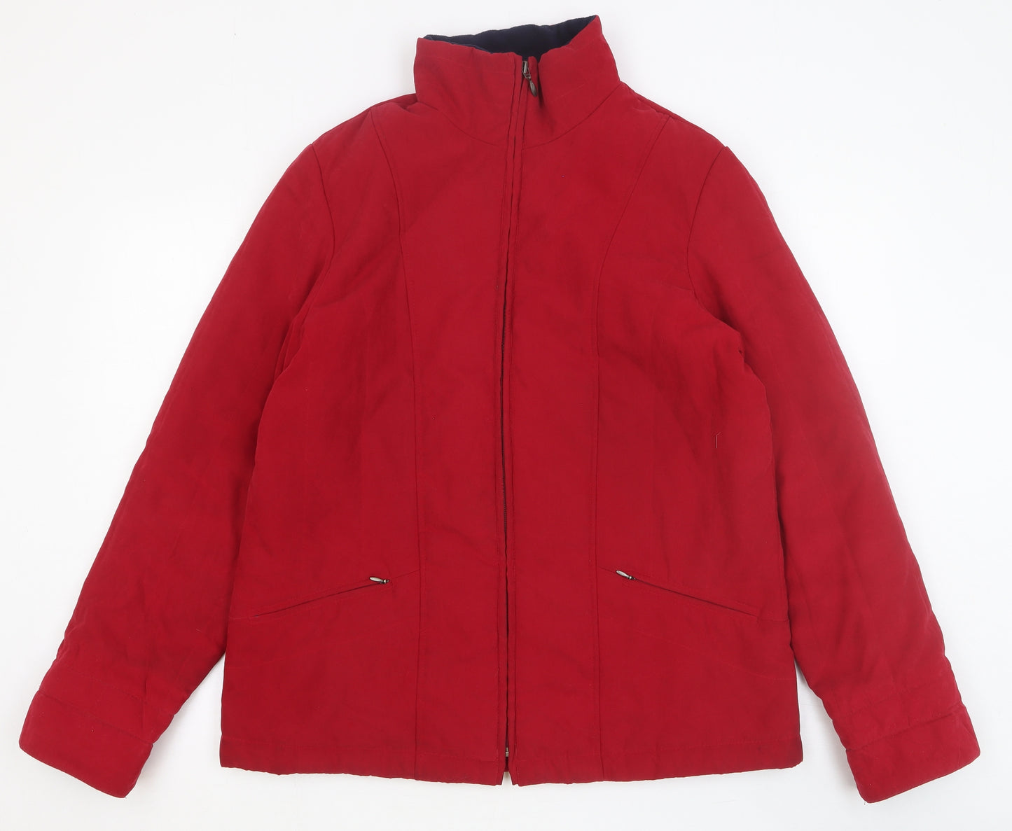 Klass Womens Red Jacket Size 14 Zip