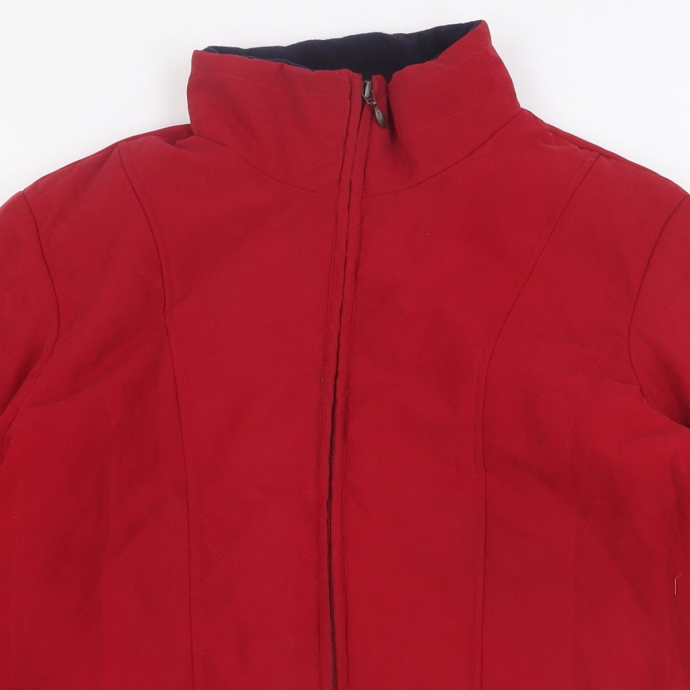 Klass Womens Red Jacket Size 14 Zip