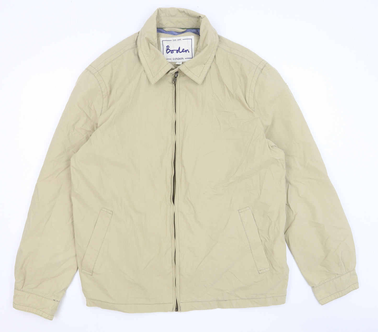 Boden Mens Beige Jacket Size L Zip