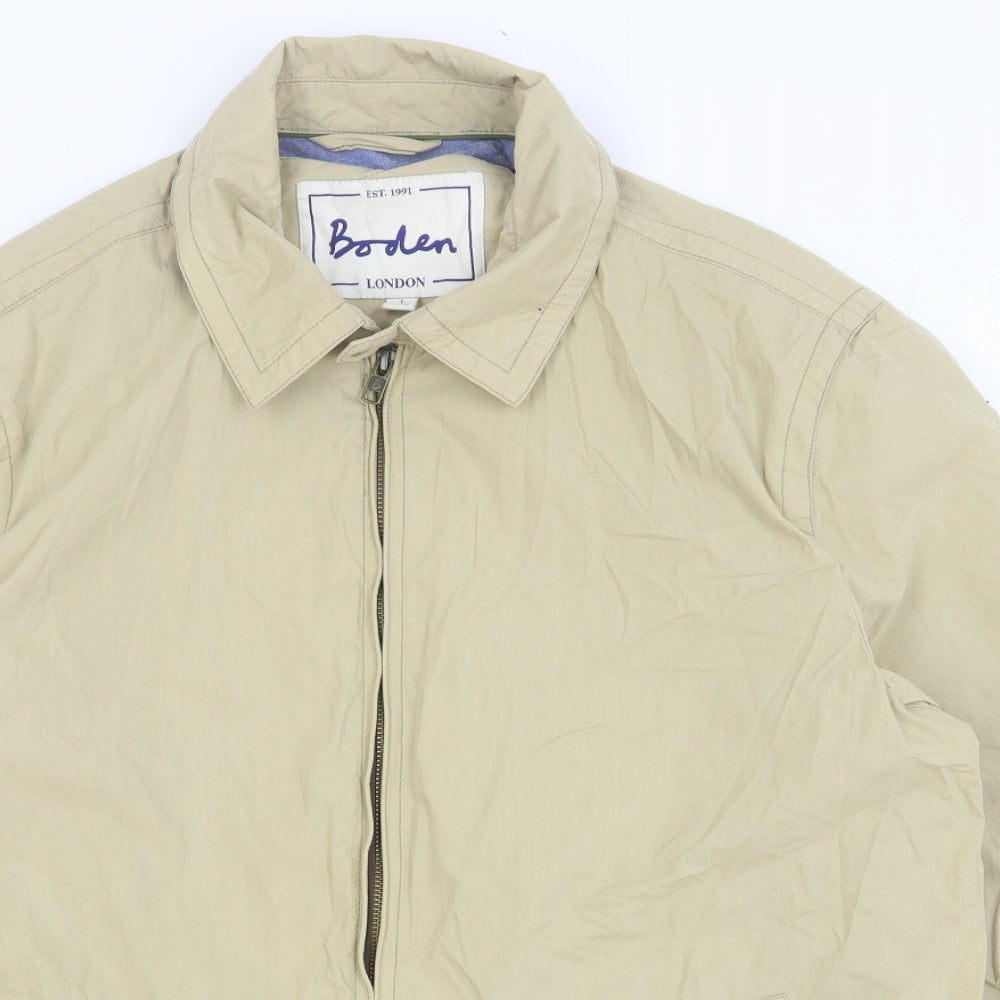 Boden Mens Beige Jacket Size L Zip