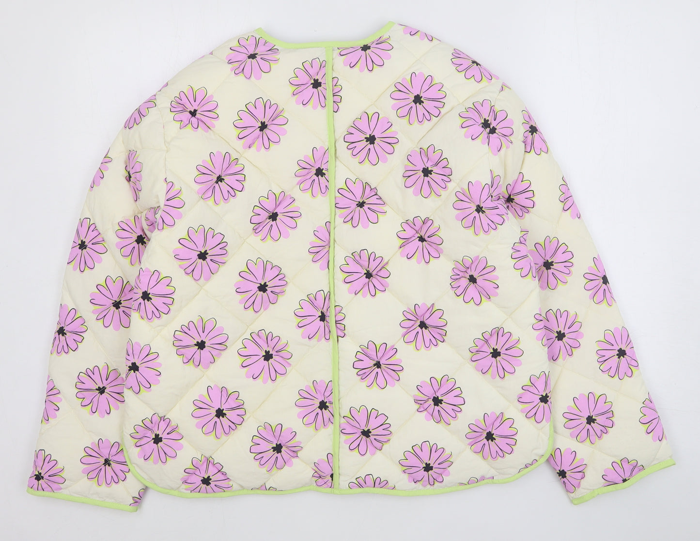 Zara Girls Multicoloured Floral Quilted Jacket Size 13-14 Years Zip