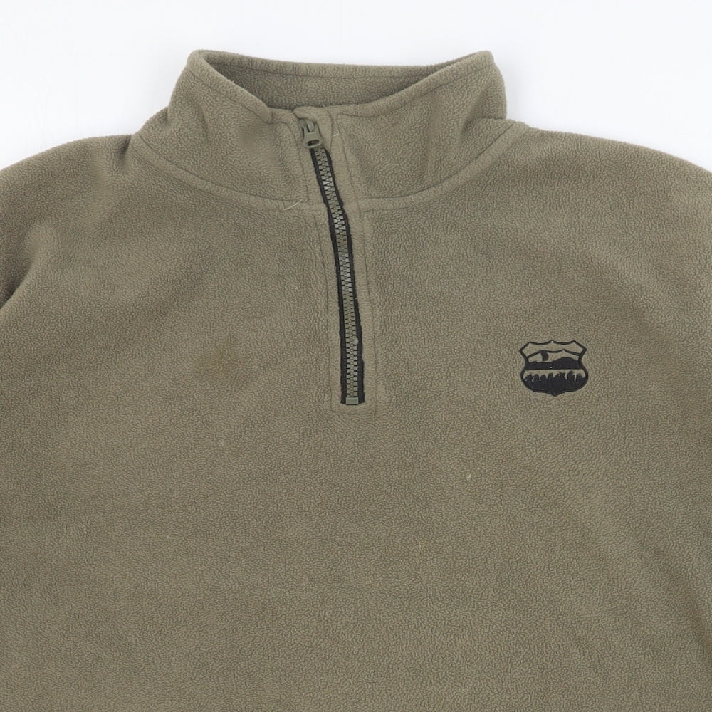 Atlas Mens Brown Polyester Pullover Sweatshirt Size L