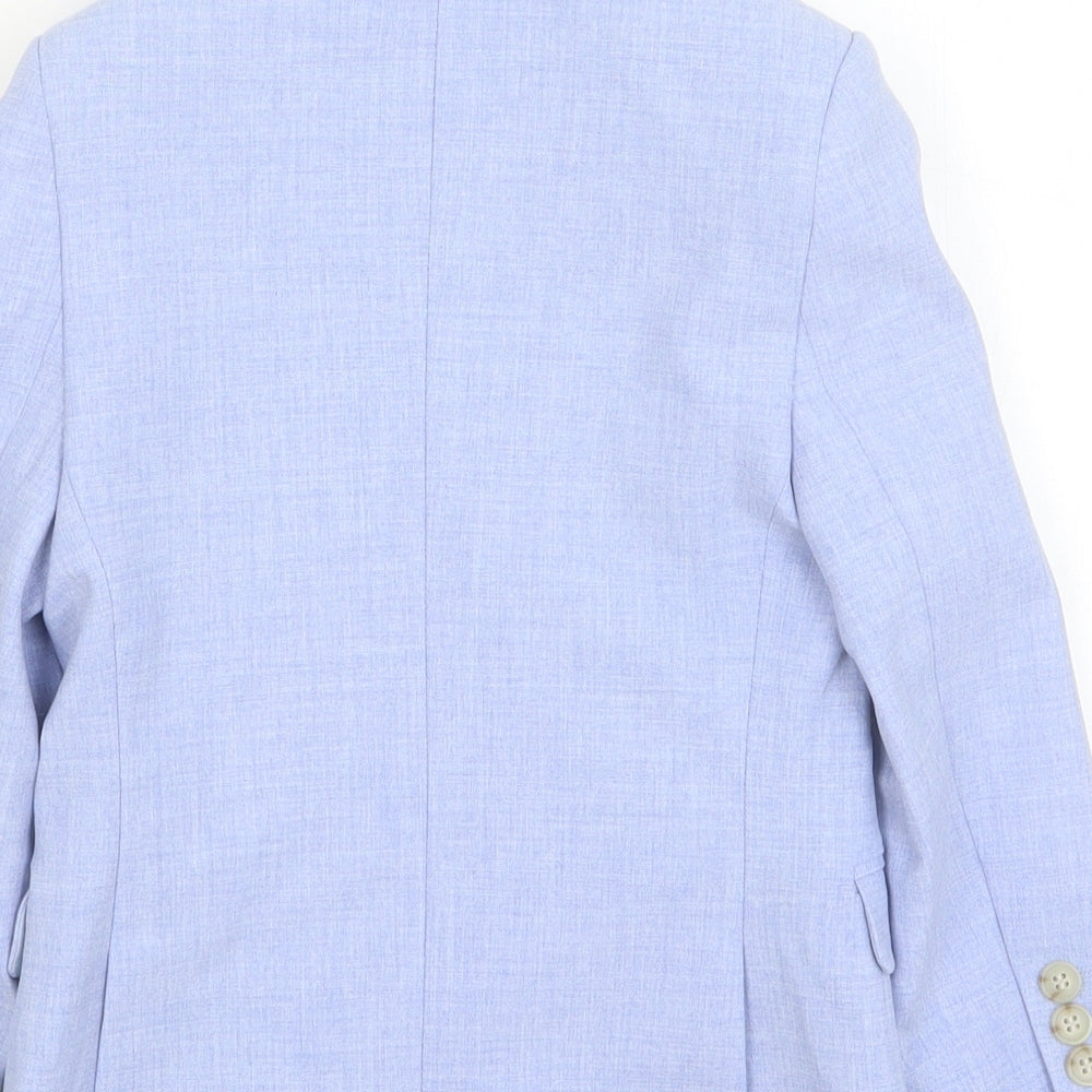 Marks and Spencer Boys Blue Jacket Blazer Size 5-6 Years Button