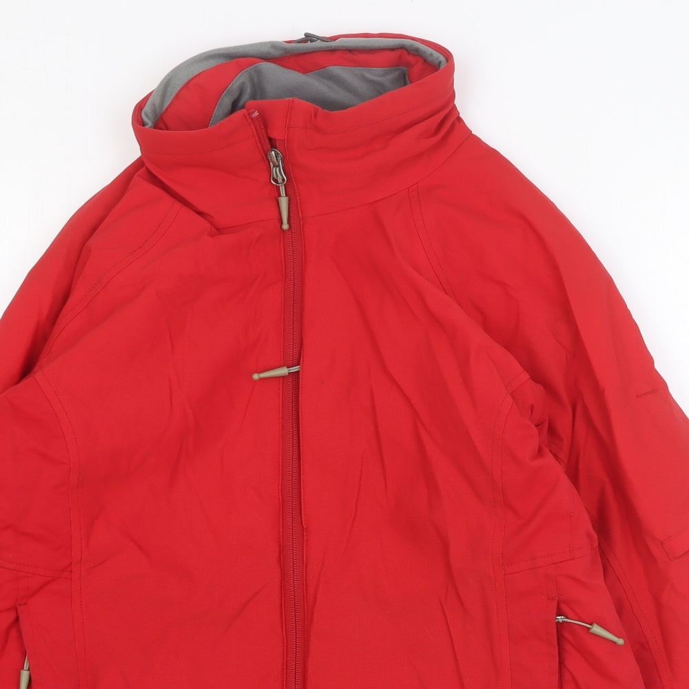 Cloudveil Womens Red Windbreaker Coat Size M Zip