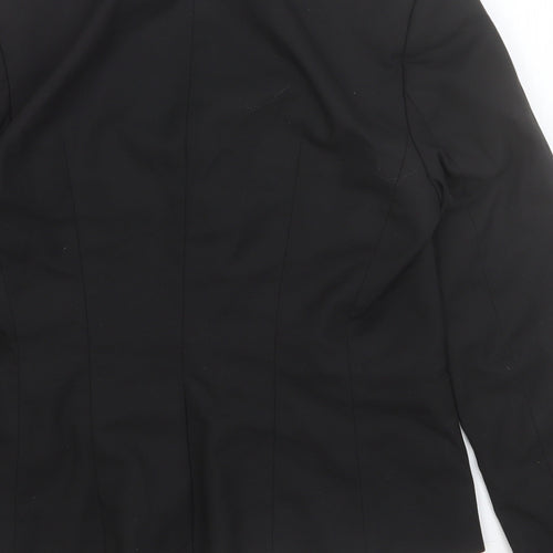H&M Womens Black Polyester Jacket Blazer Size 10