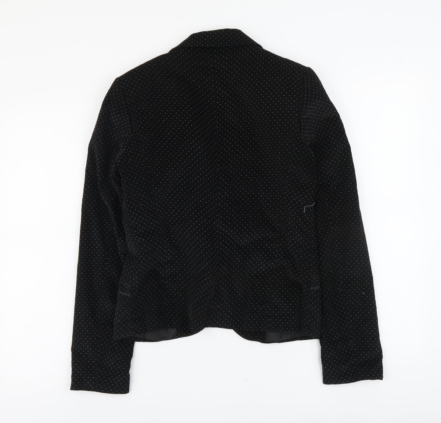 H&M Womens Black Polyester Jacket Blazer Size 10