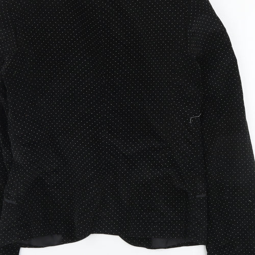 H&M Womens Black Polyester Jacket Blazer Size 10