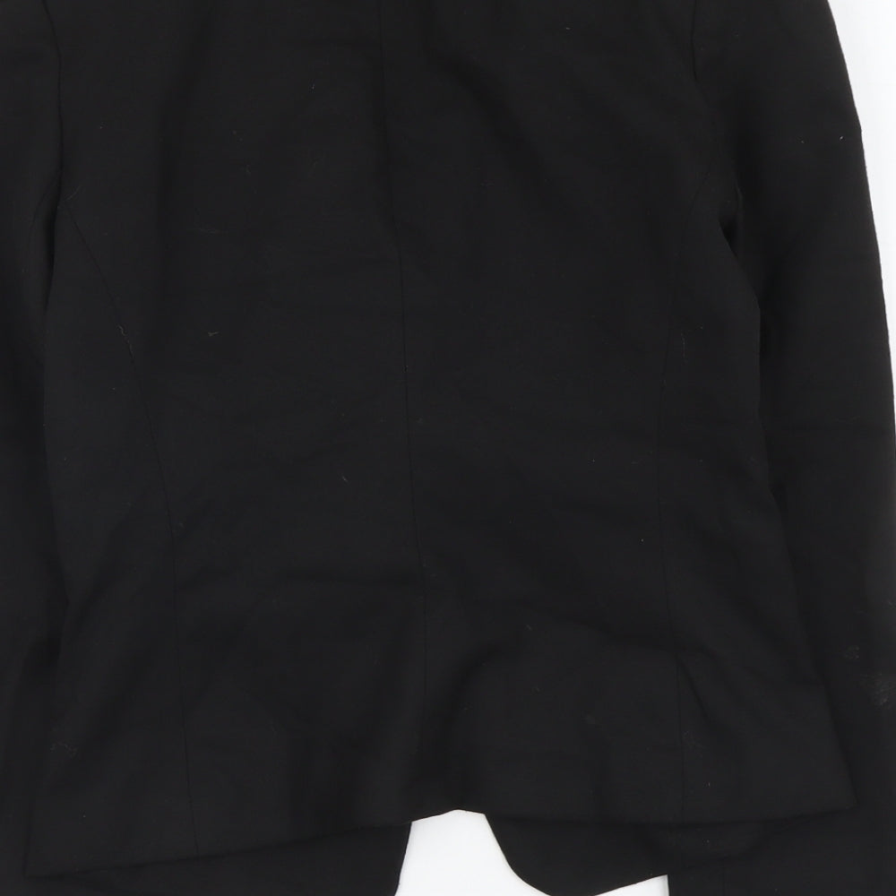 Oasis Womens Black Polyester Jacket Blazer Size 8