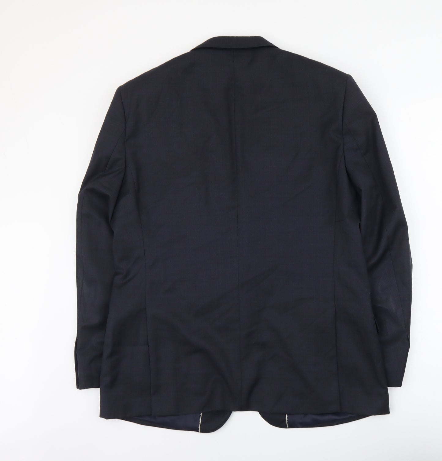 Paul Costelloe Mens Blue Polyester Jacket Suit Jacket Size XL Regular