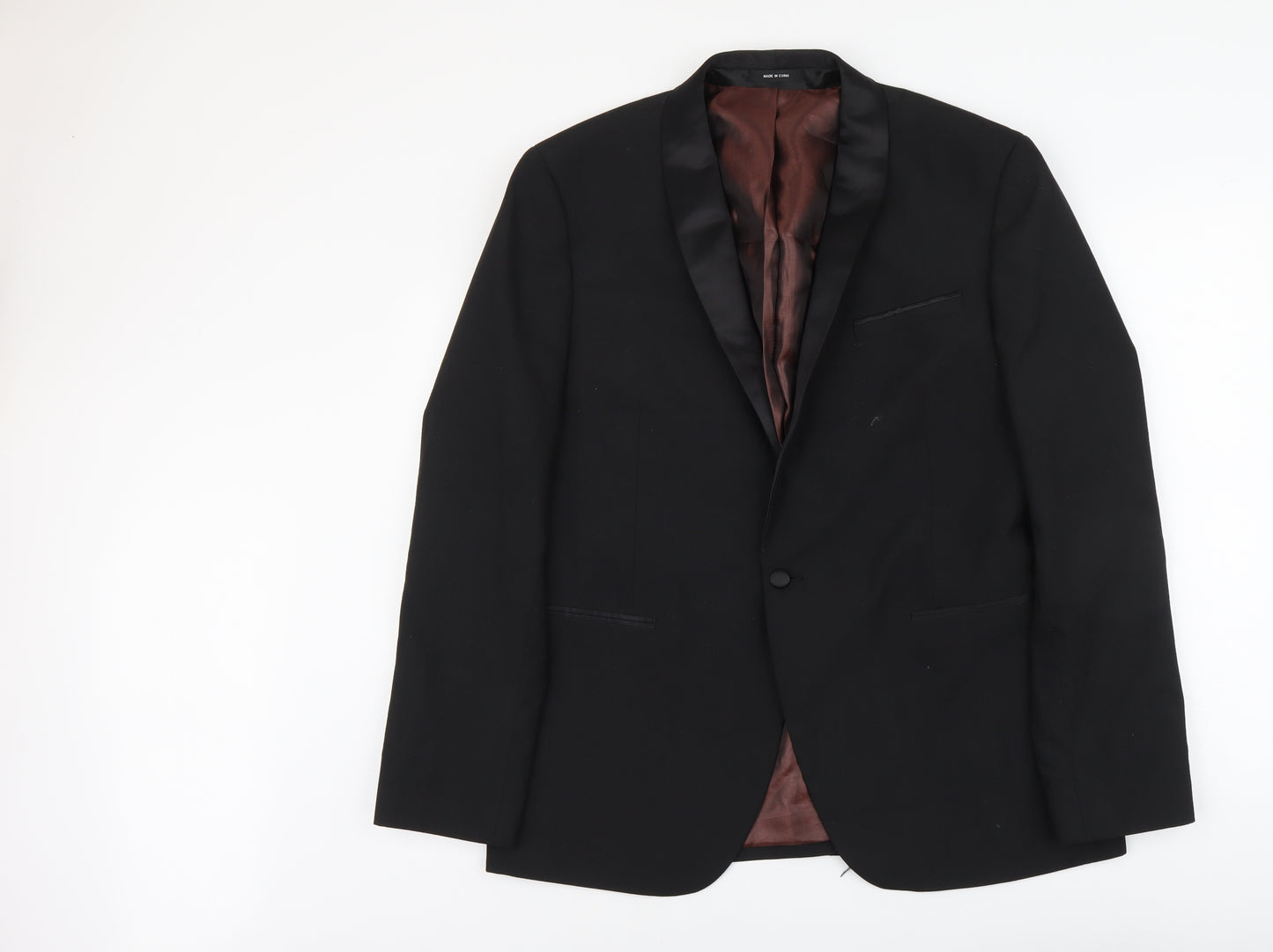 Cedar Wood State Mens Black Polyester Tuxedo Suit Jacket Size XL Regular