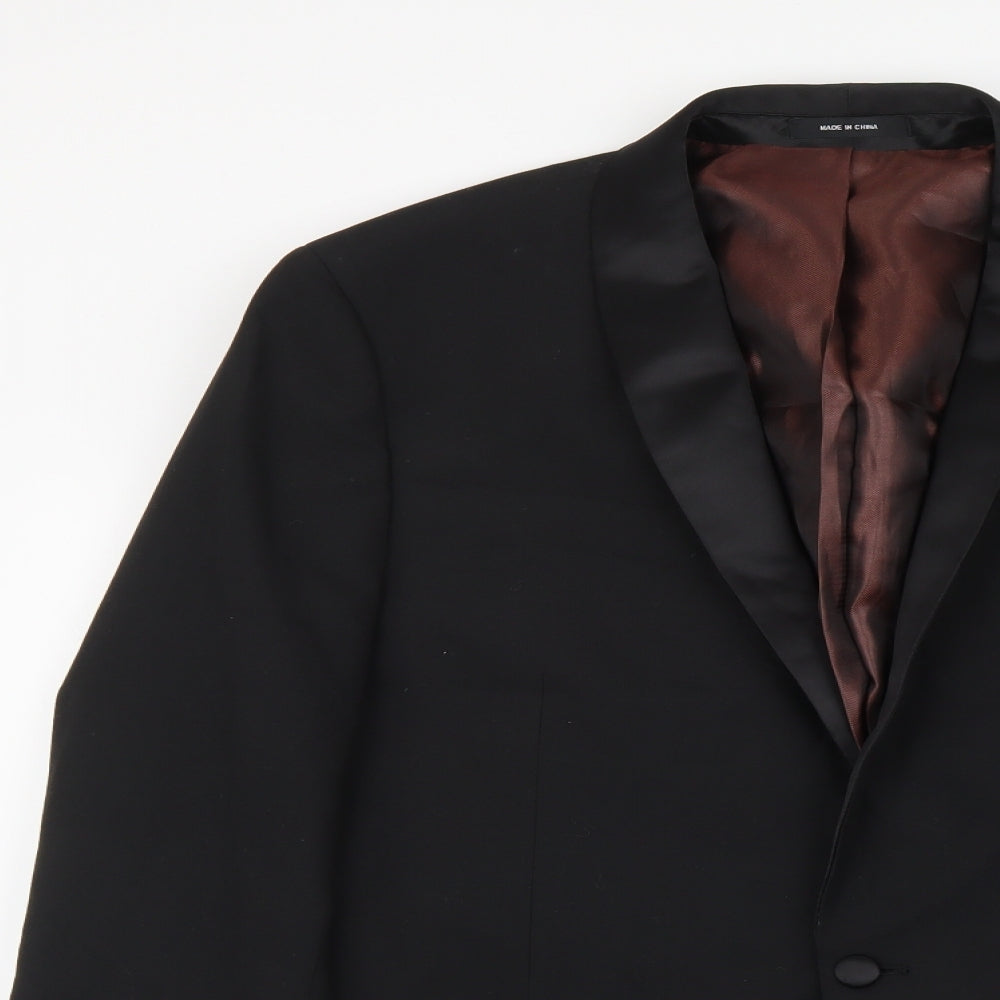 Cedar Wood State Mens Black Polyester Tuxedo Suit Jacket Size XL Regular