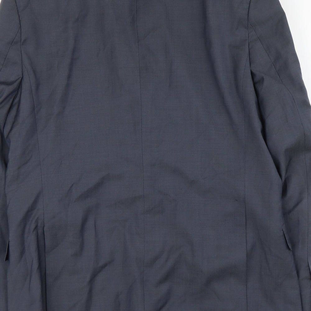 Paul Costelloe Mens Blue Polyester Jacket Suit Jacket Size L Regular