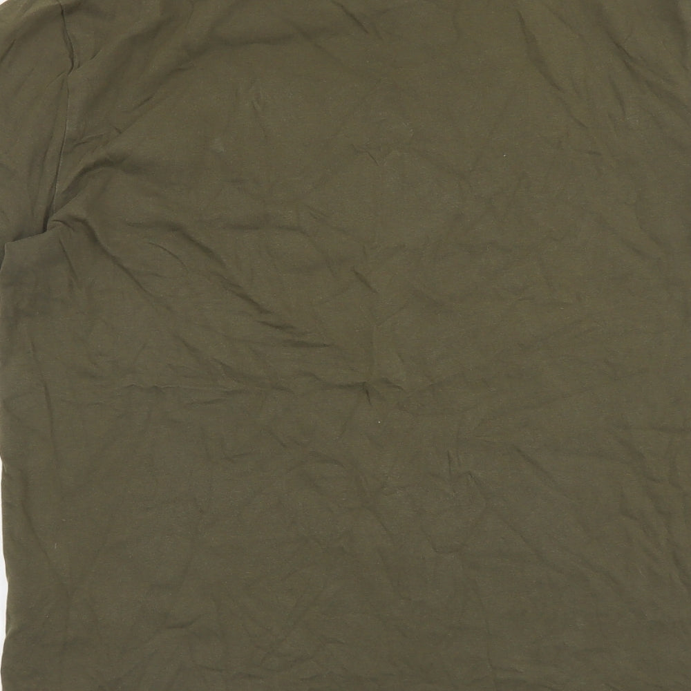 Polo Ralph Lauren Mens Green Cotton T-Shirt Size L Round Neck