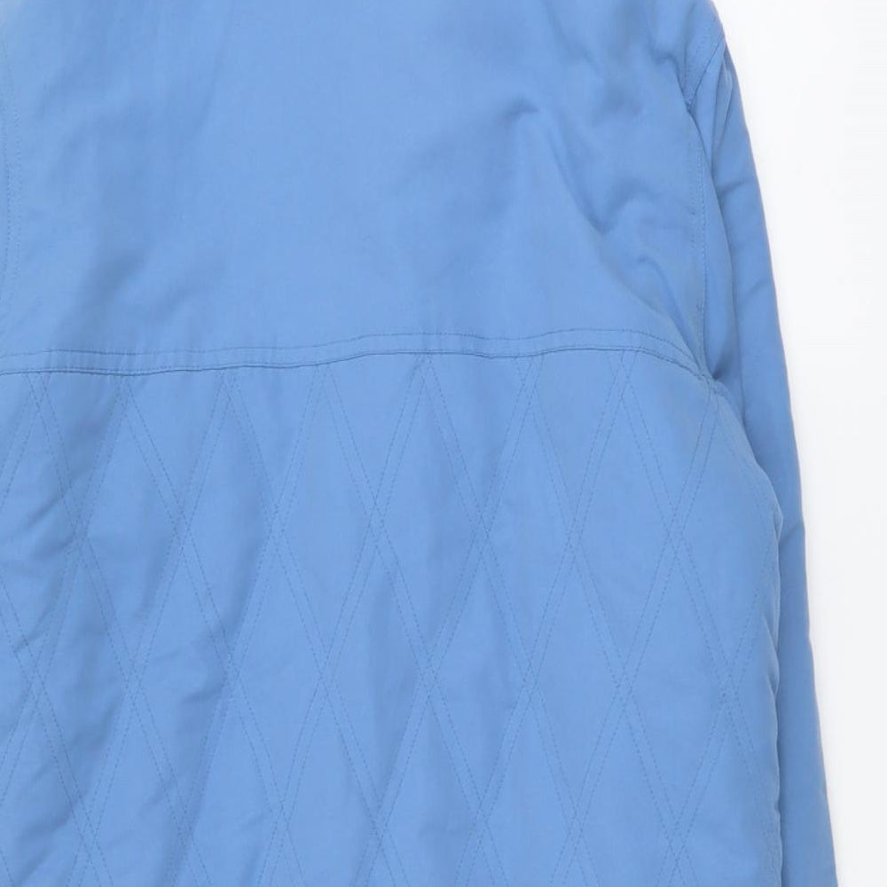 Isabelle Womens Blue Parka Coat Size S Zip