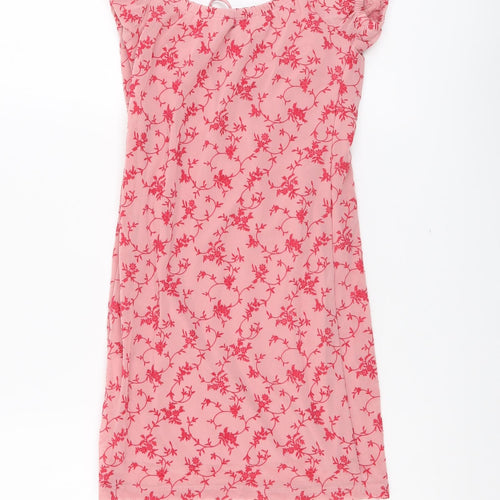 Motel Womens Pink Floral Polyester A-Line Size XS V-Neck Pullover